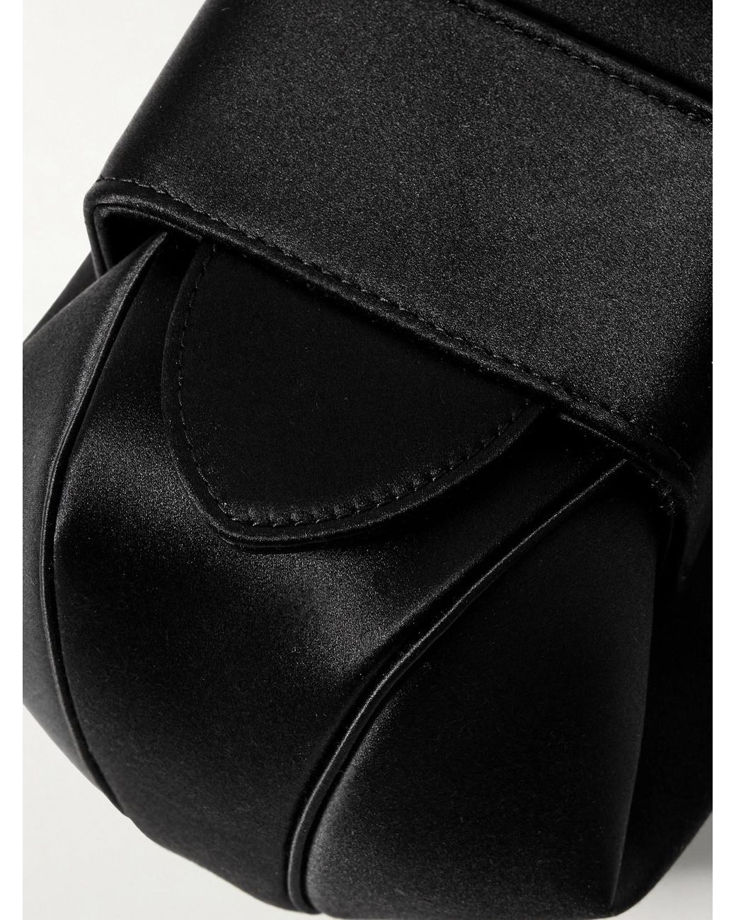 Gabriela Hearst Black Soft Demi Satin Clutch