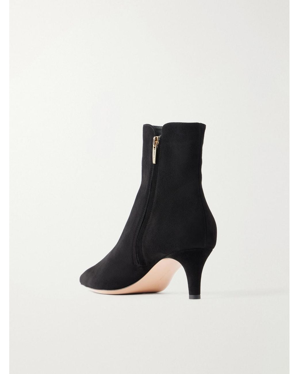 Gianvito Rossi Black Levy 55 Suede Ankle Boots