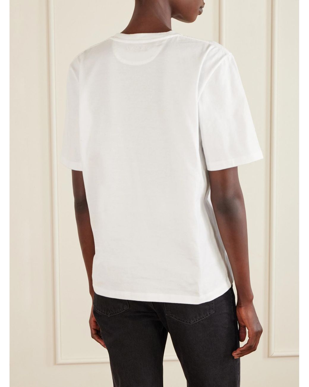 Saint Laurent White Cotton-Jersey T-Shirt