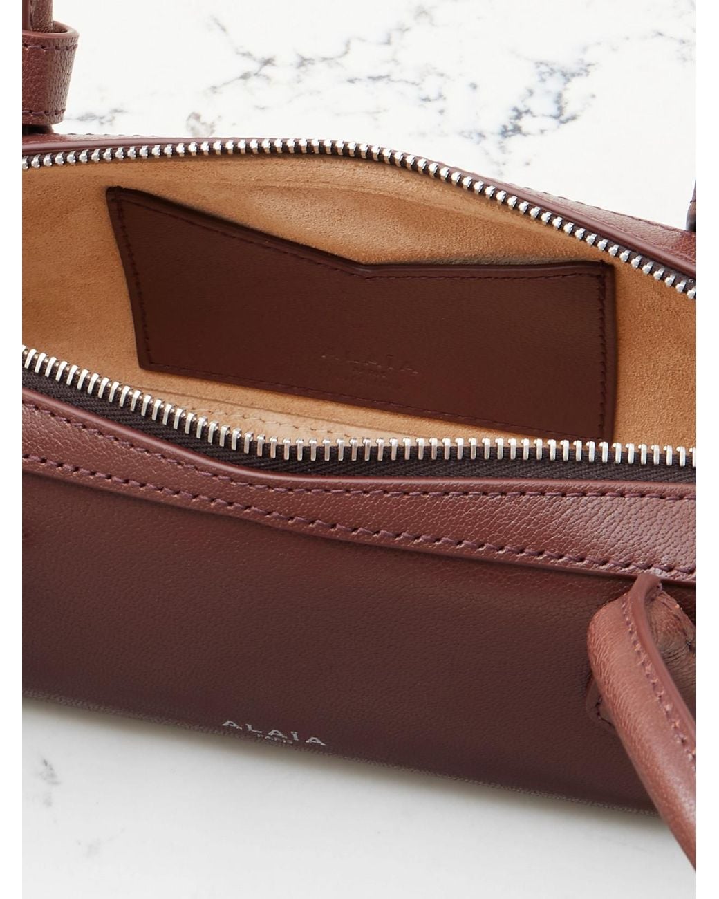 Alaïa Brown Le Teckel Small Leather Shoulder Bag