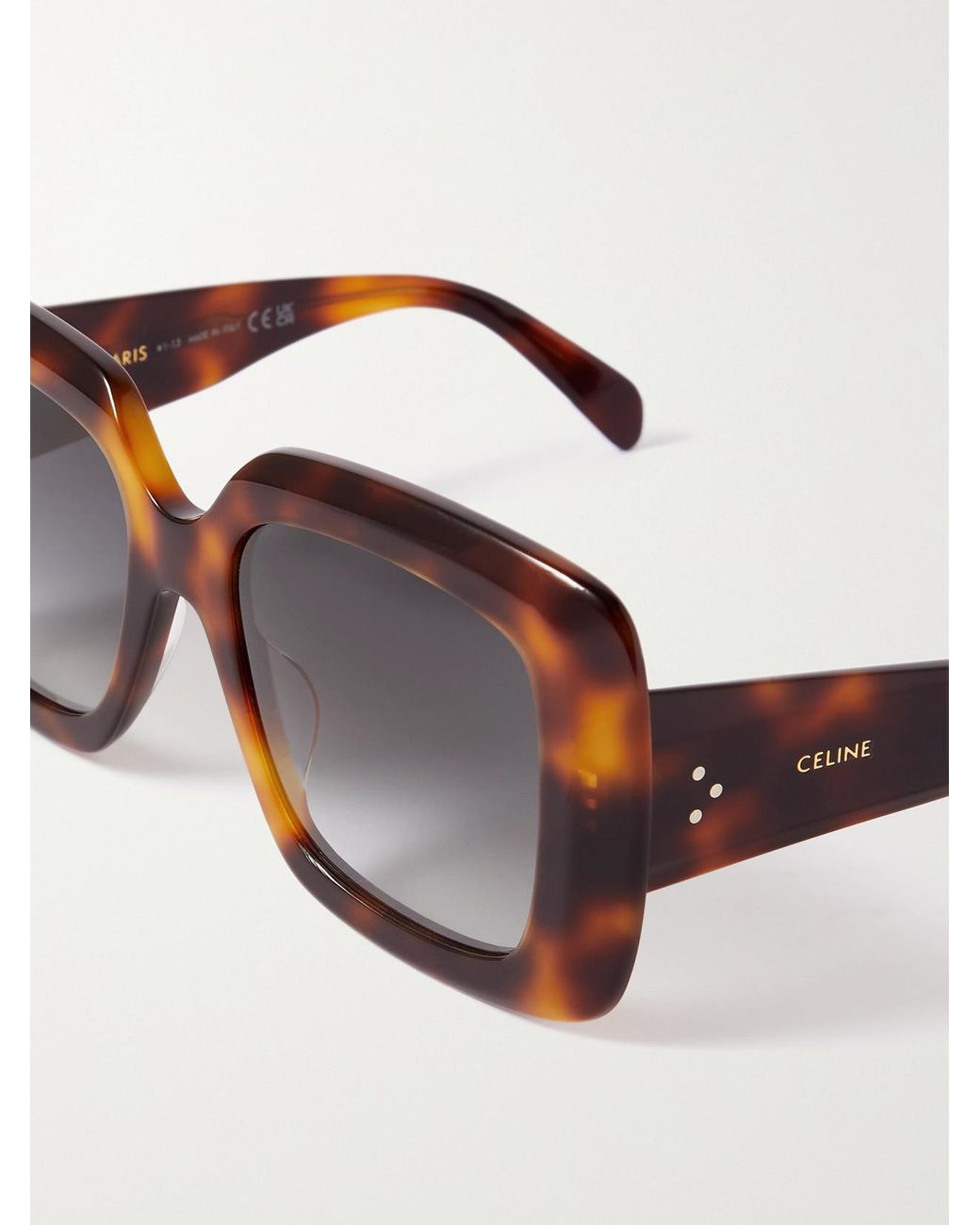 Céline Brown Oversized Square-Frame Acetate Sunglasses