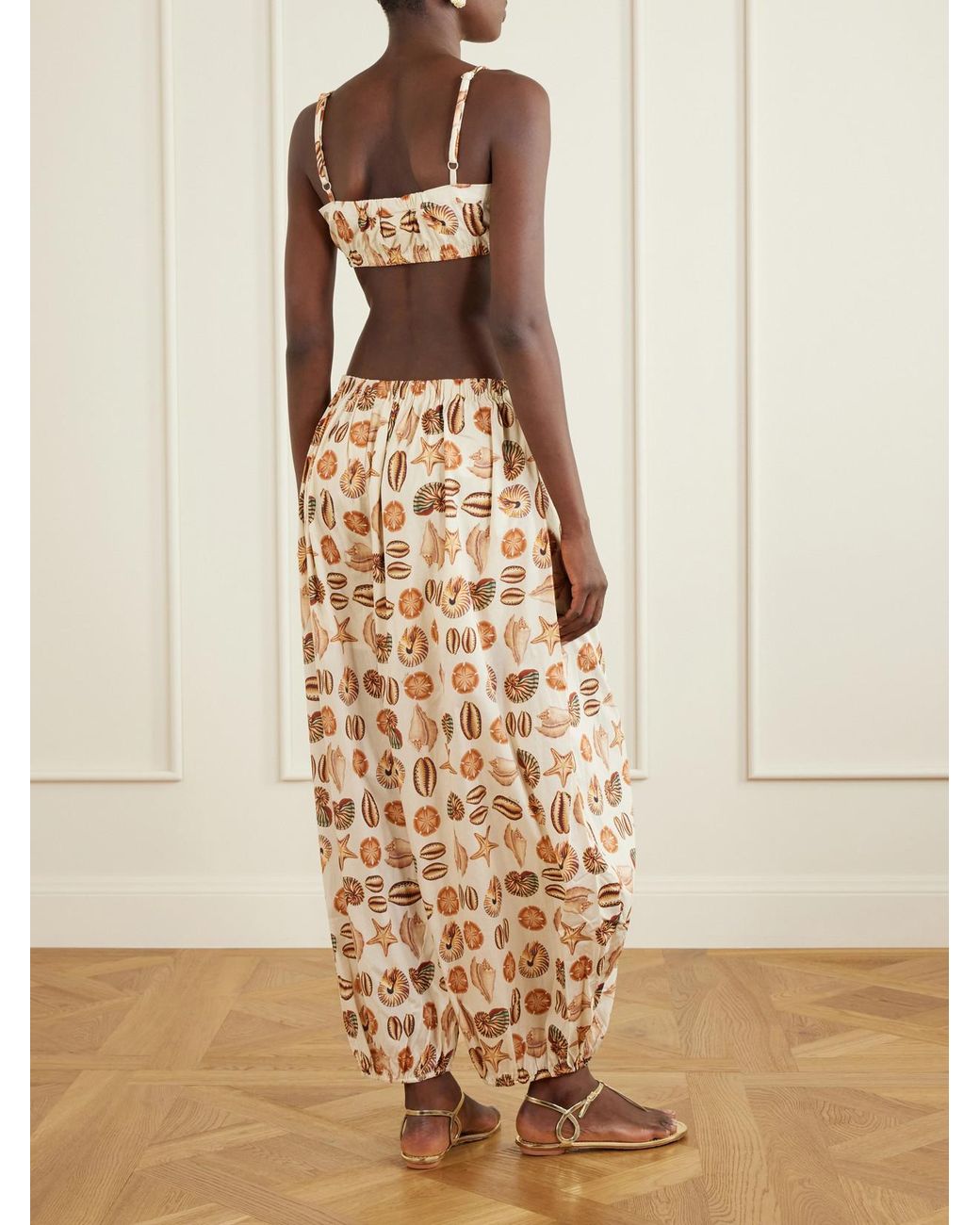 Farm Rio Natural Printed Cotton Balloon Pants