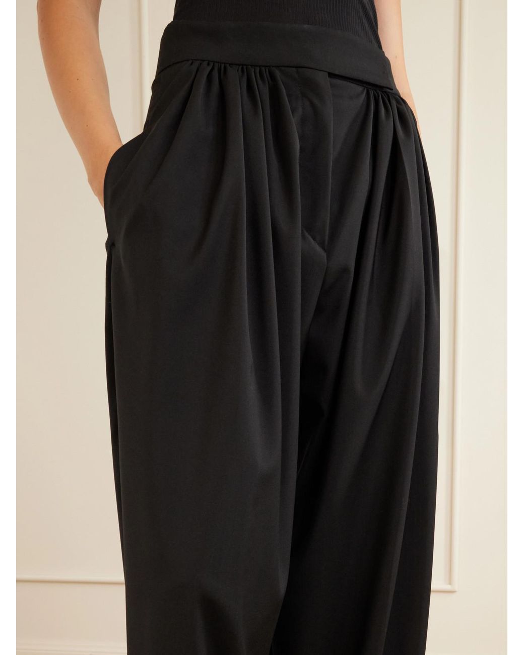 Sportmax Blue Zorro Wool Wide-Leg Pants