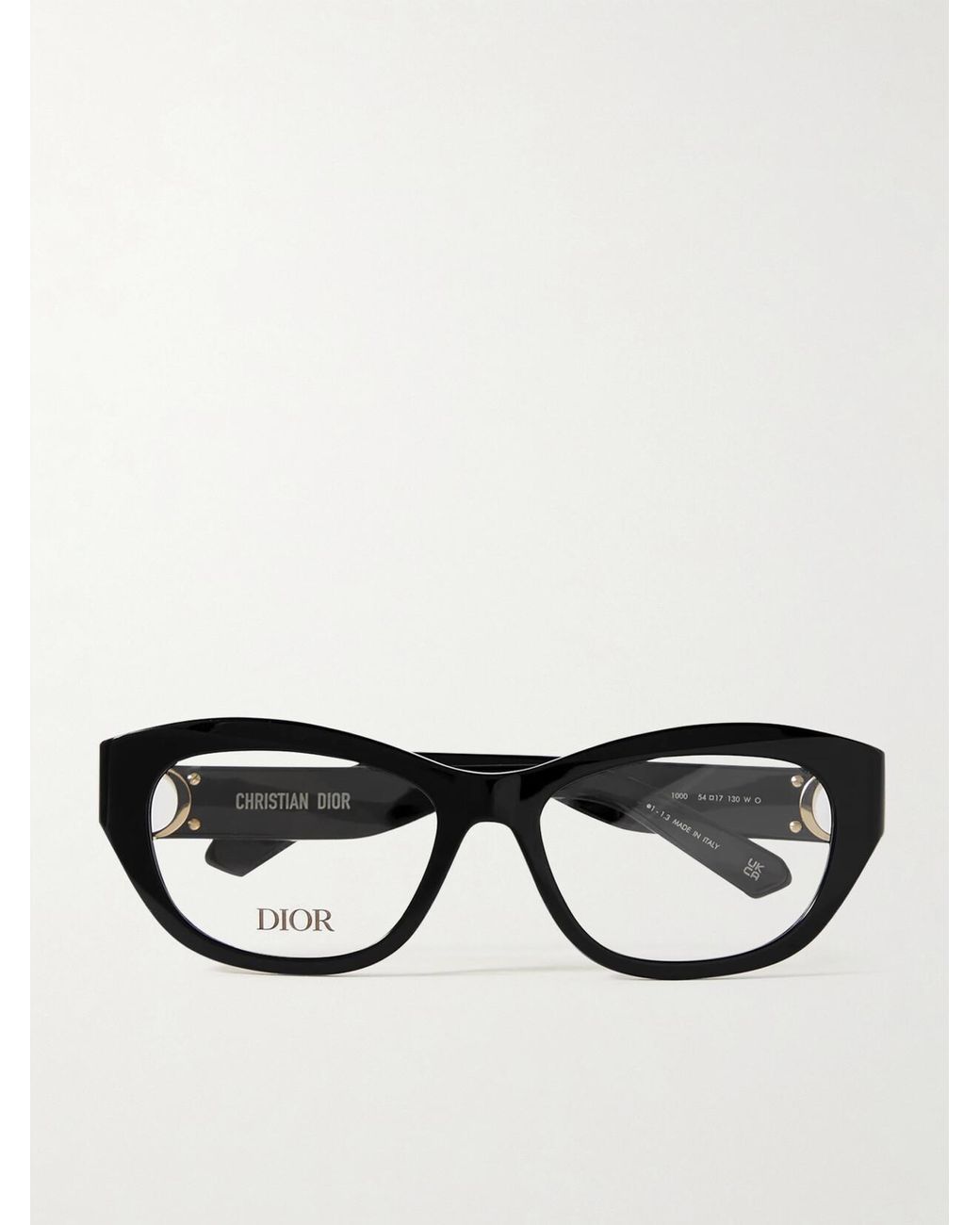 Dior Black 30Montaigne0 B1I Oval-Frame Acetate Optical Glasses