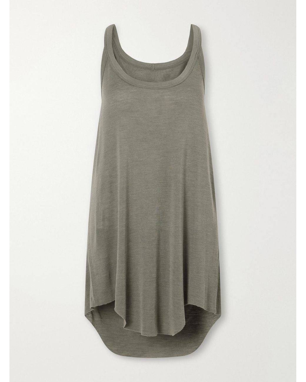 Rick Owens Gray Gigi Wool And Silk-Blend Jersey Tank