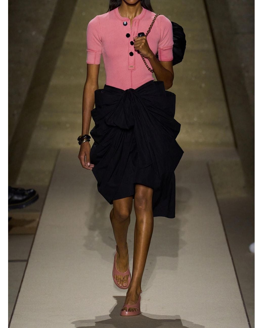 Chloé Pink Ribbed Cotton-Jersey T-Shirt