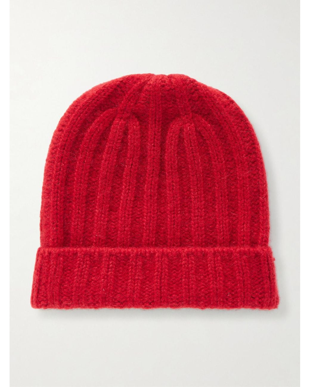 Johnstons Red Bhaltair Cashmere And Silk-Blend Beanie