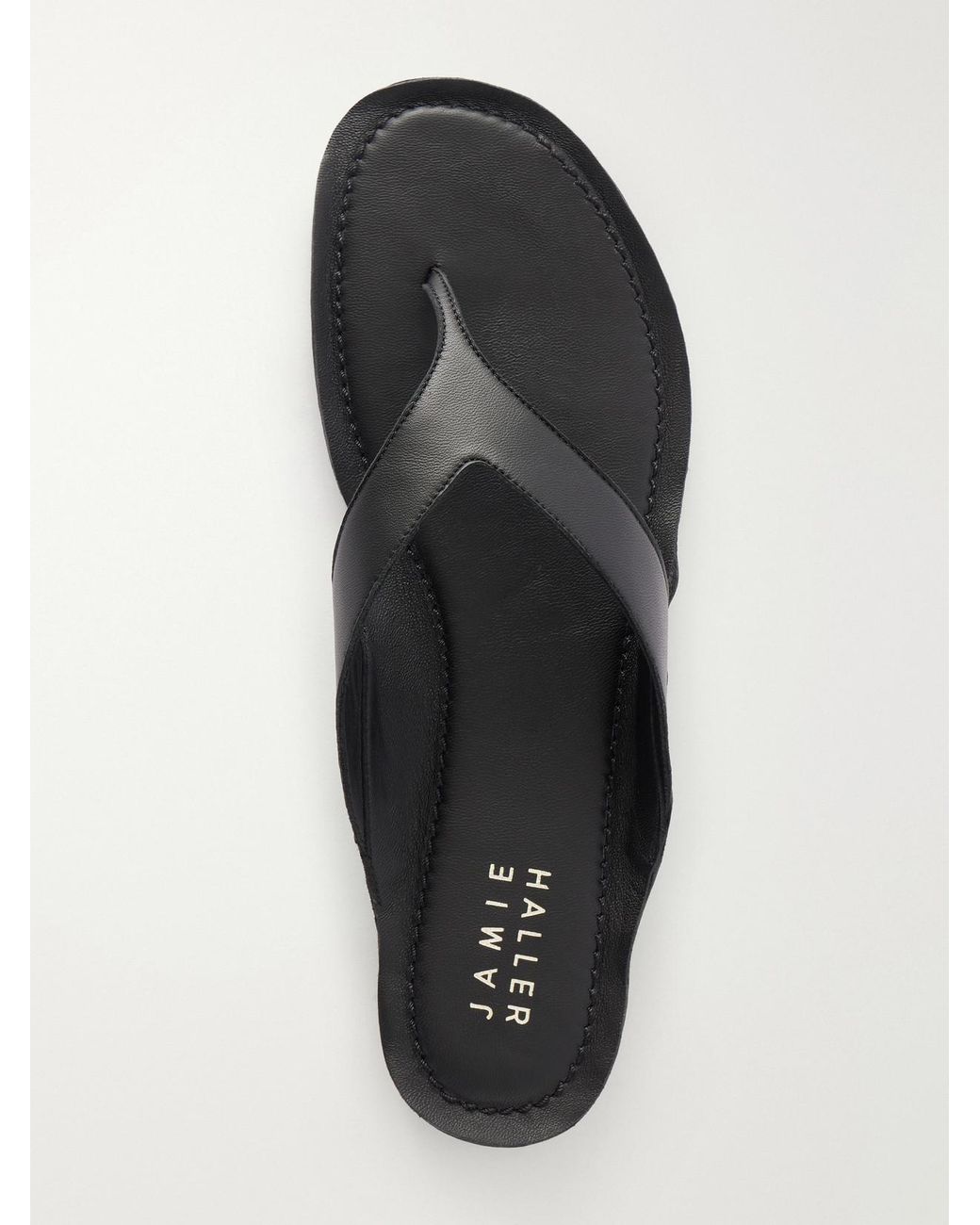 Jamie Haller Black The San Diego Leather Thong Sandals