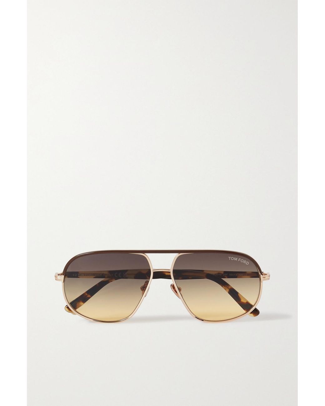 Tom Ford Maxwell Aviator-style Gold-tone And Tortoiseshell Acetate  Sunglasses in Brown | Lyst UK
