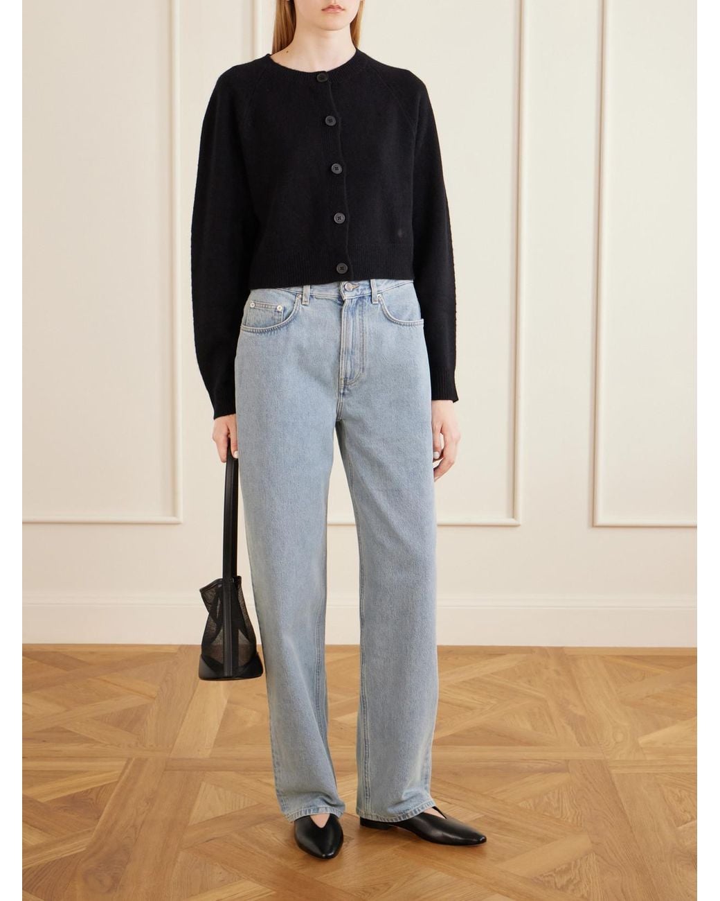 Loulou de Saison Black Heike Cashmere Cardigan