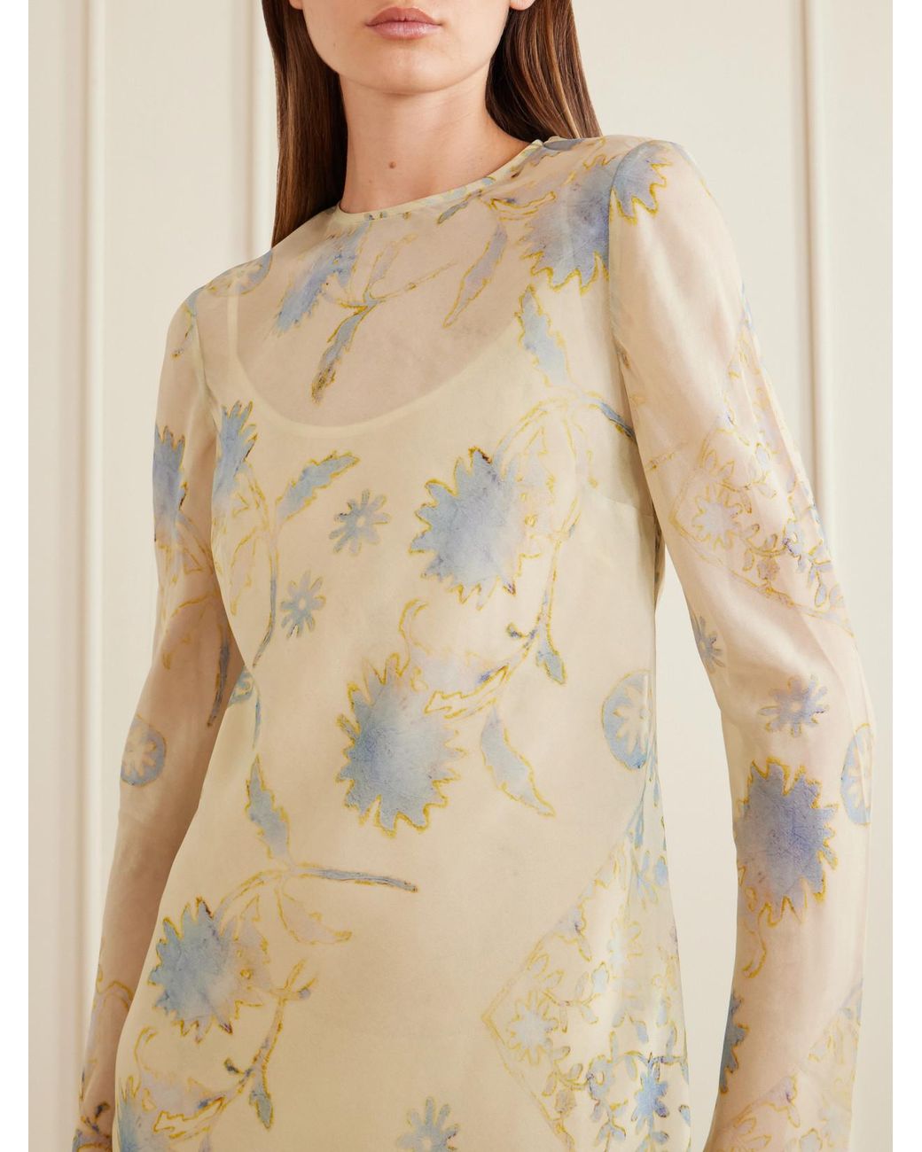 Sir Natural Cecile Floral-Print Georgette Maxi Dress
