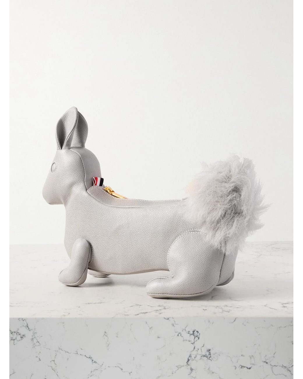 関送込】THOM BROWNE◇LEATHER RABBIT TOP HANDLE BAG