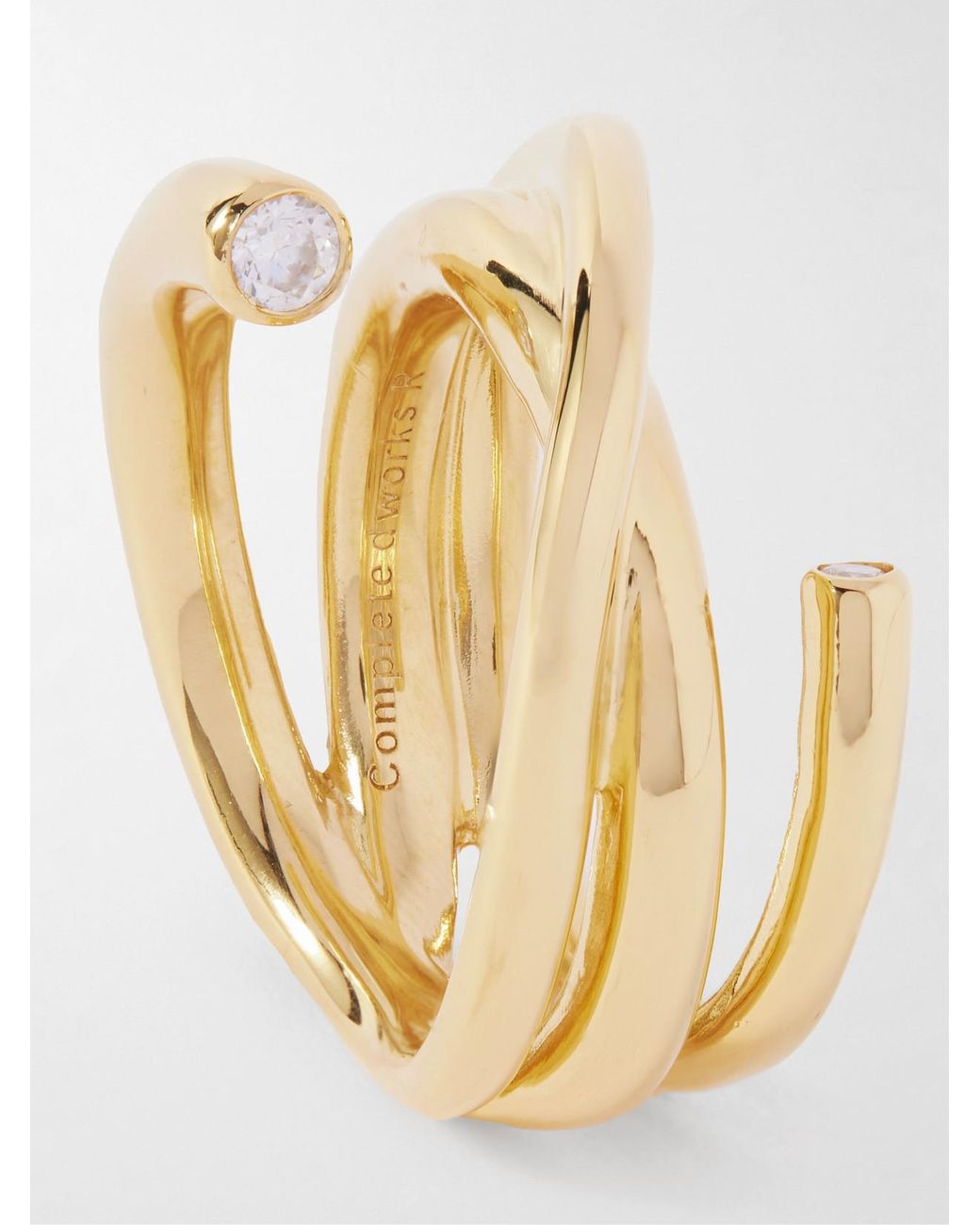 COMPLETEDWORKS Natural Plated Recycled Cubic Zirconia Ring