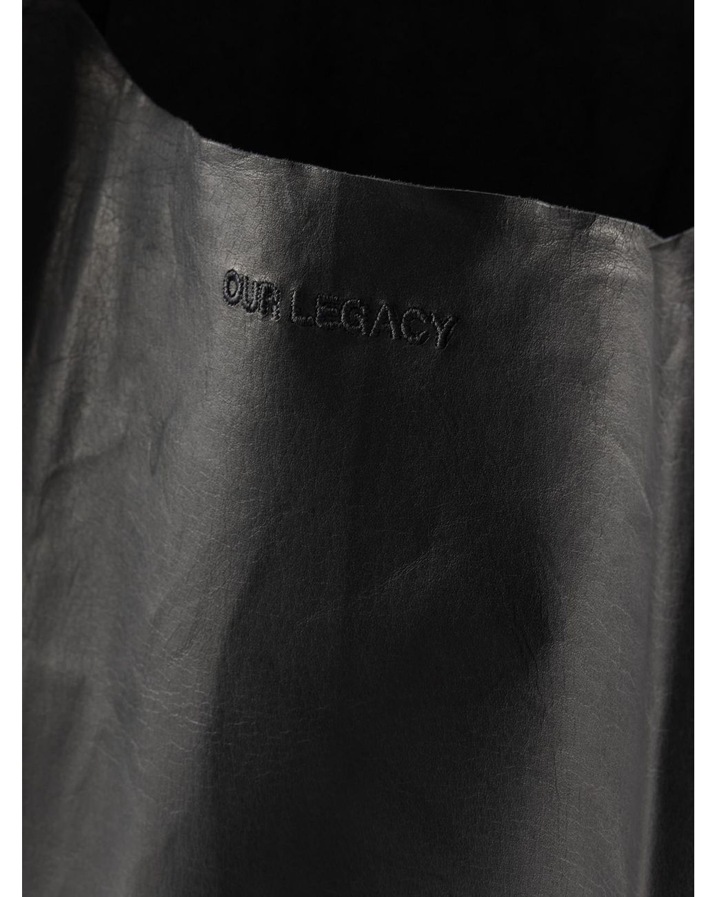 Our Legacy Black Grocery Bag Leather Tote