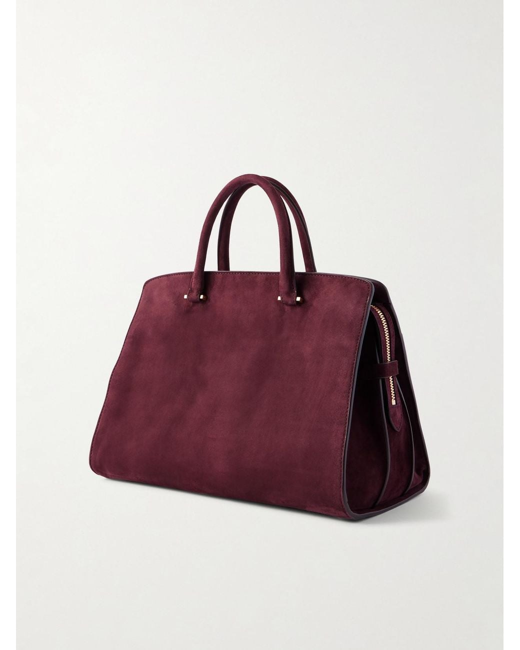 Metier Red Private Eye Medium Suede Tote