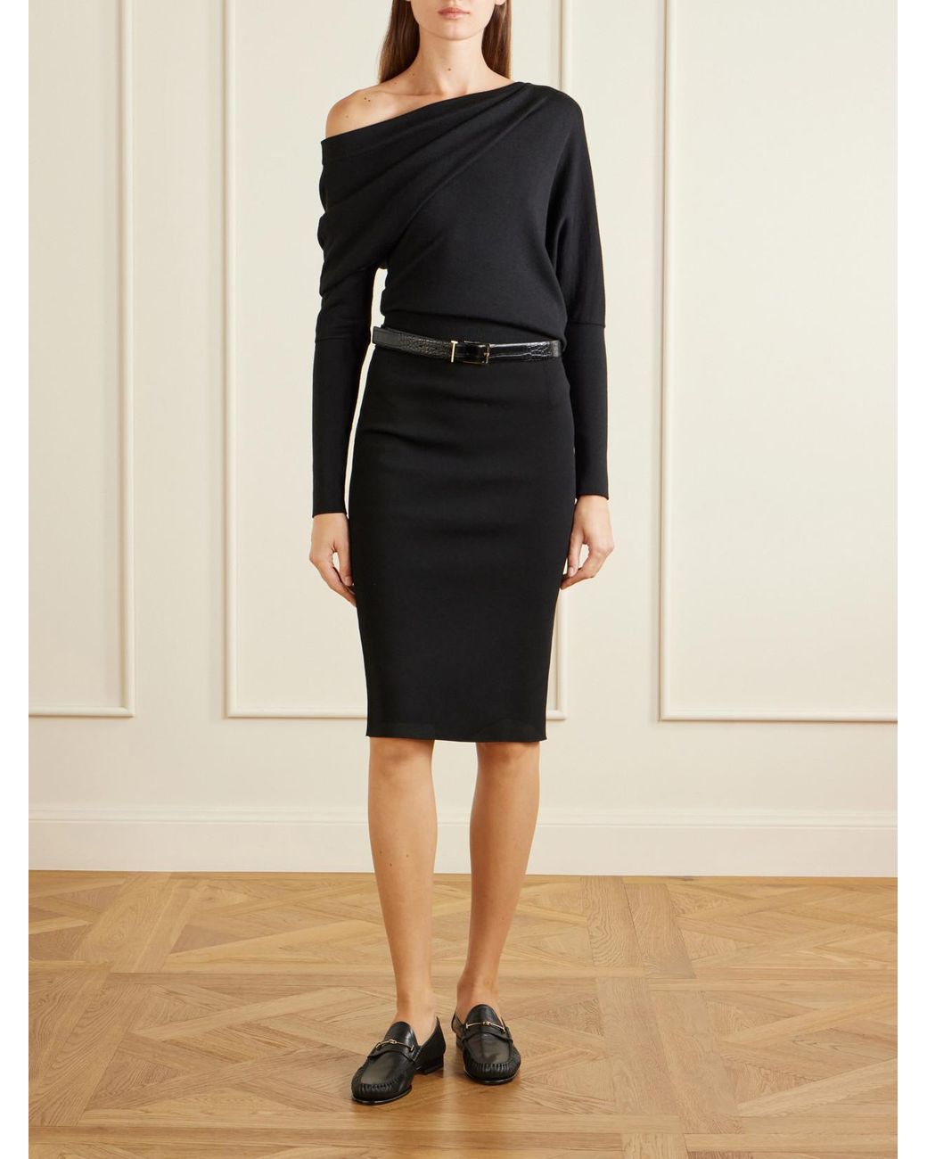 Tom Ford Black Ripley Embellished Leather Loafers