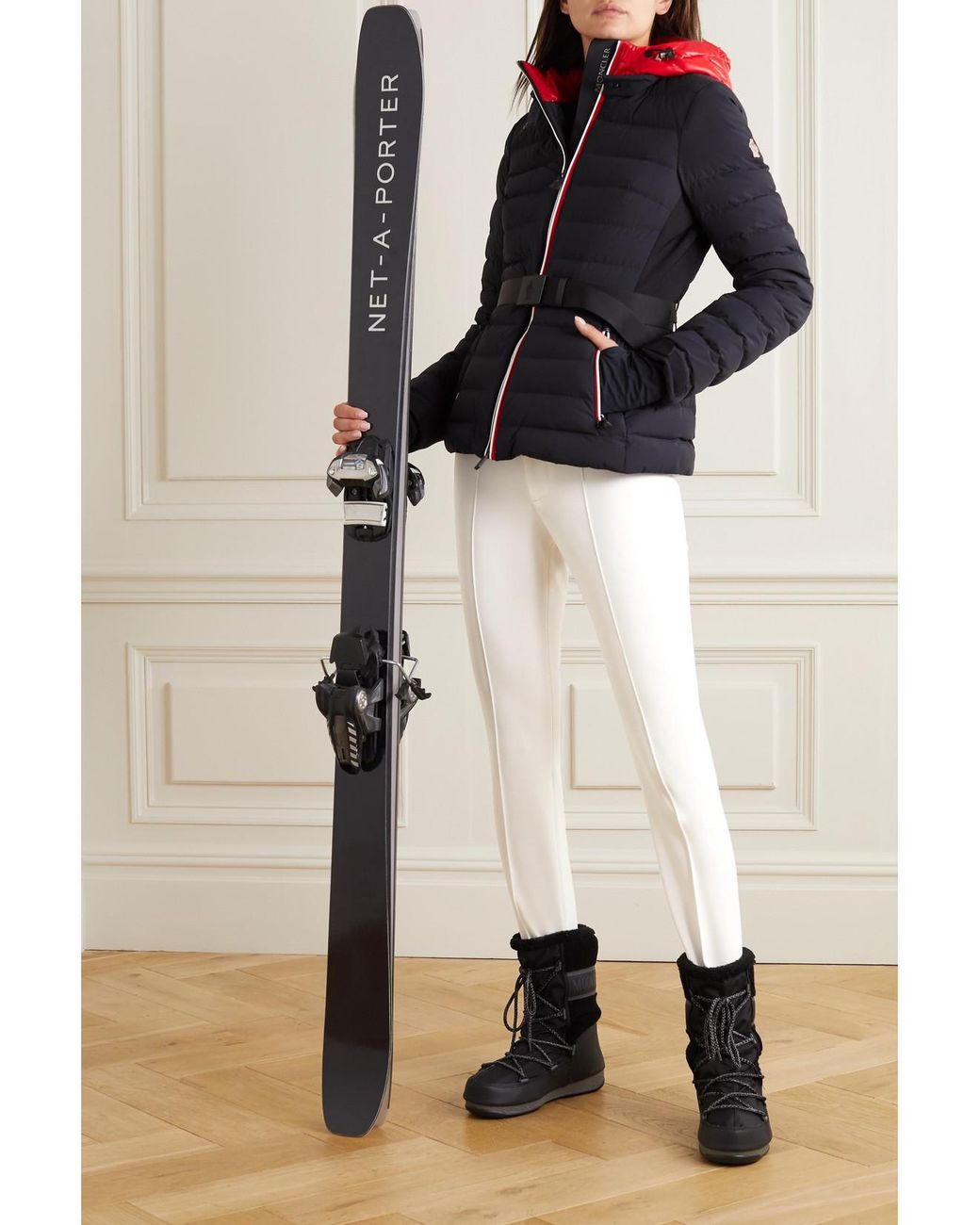 Moncler White Sportivo Stirrup Ski Pants