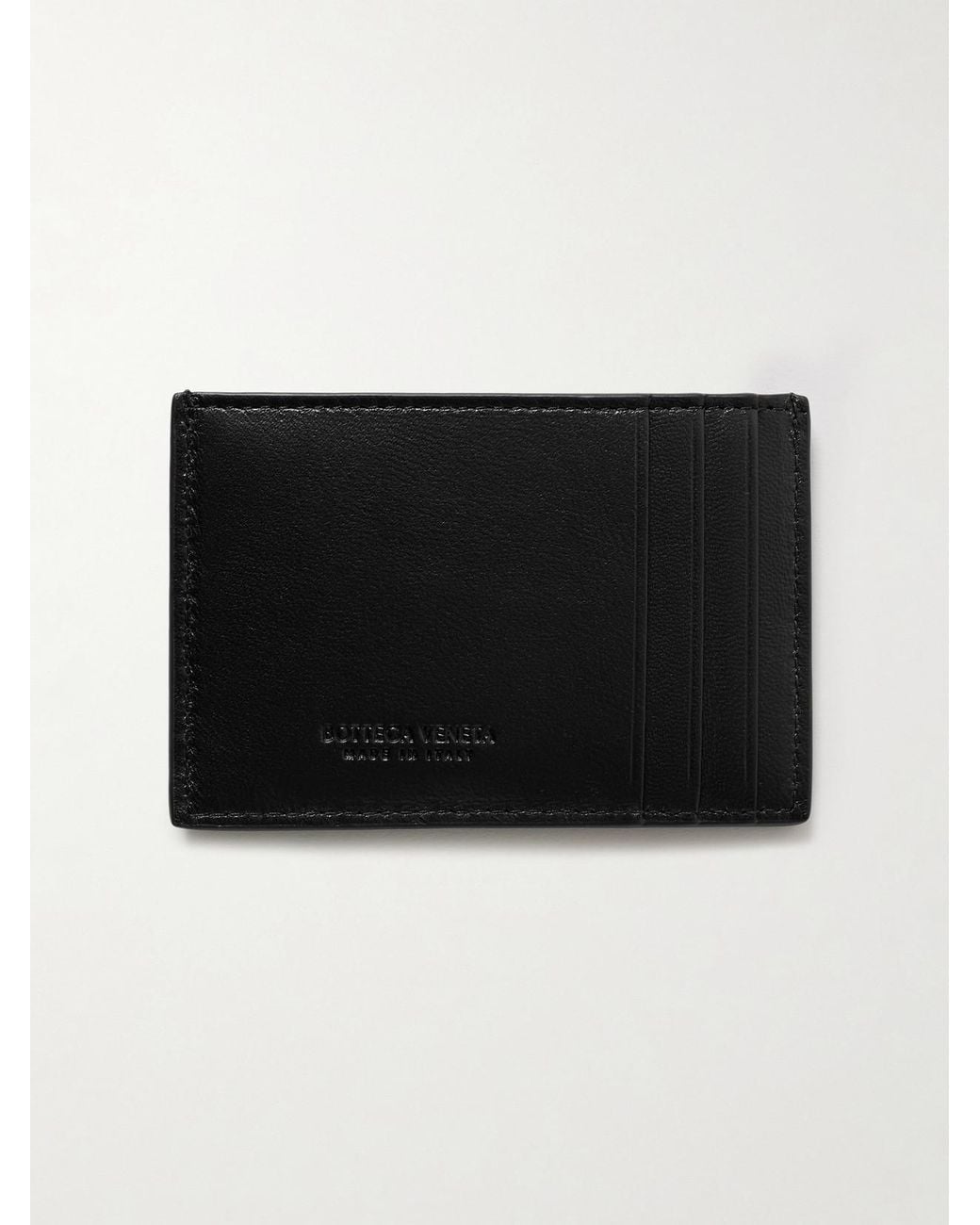 Bottega Veneta Black Cassette Intrecciato Leather Cardholder