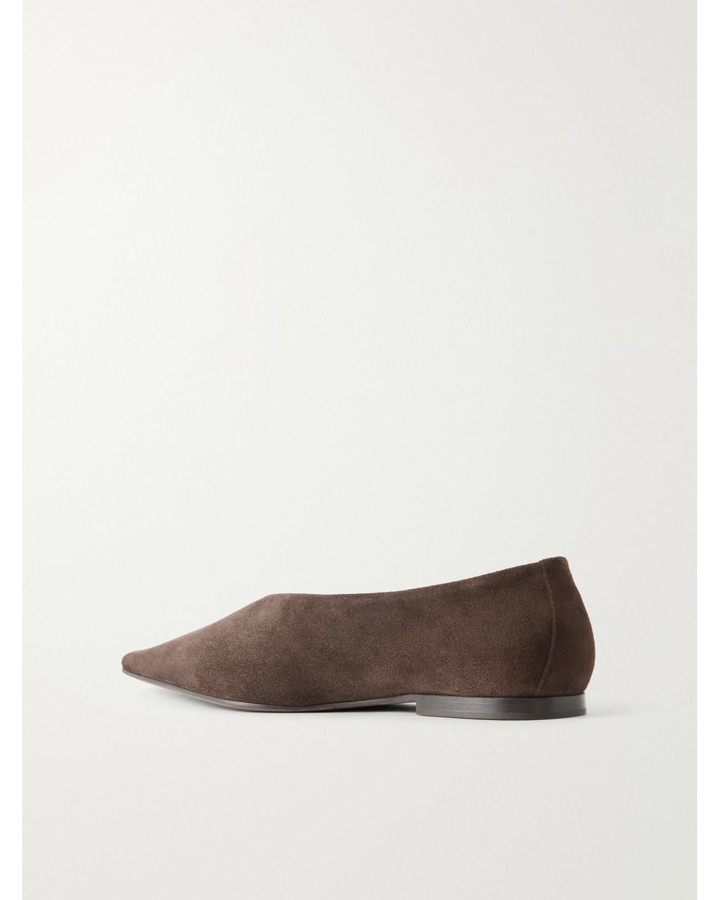 Brunello Cucinelli Brown Suede Ballerina Flats
