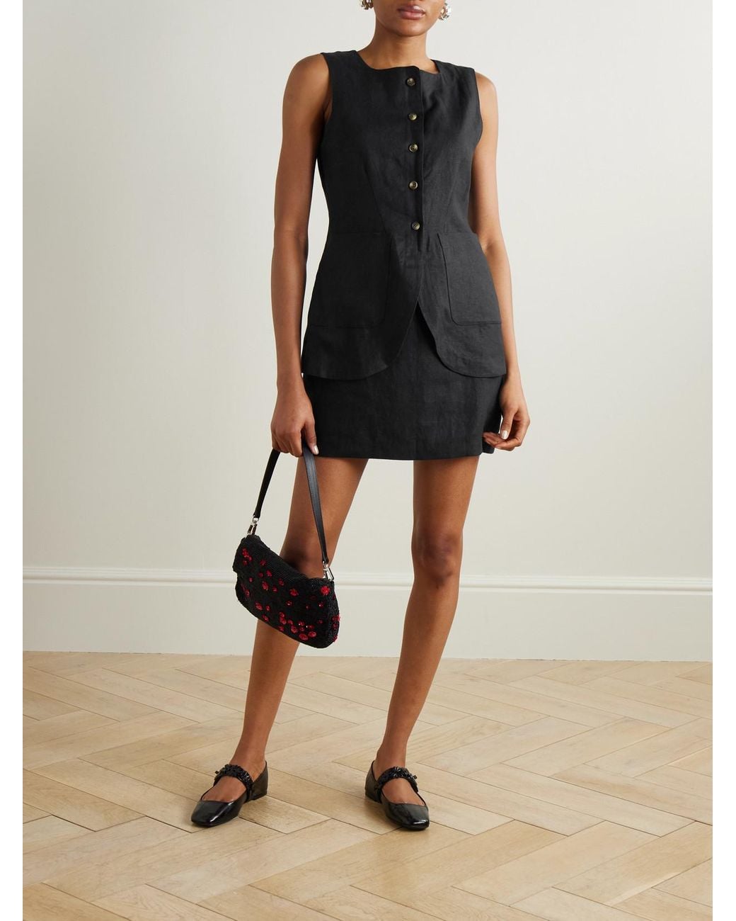 Posse Black Emma Linen Vest