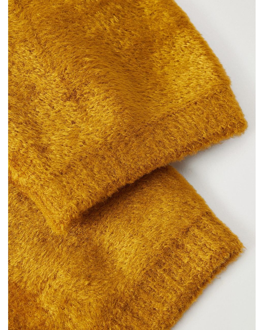 Alaïa Yellow Velvet Gloves