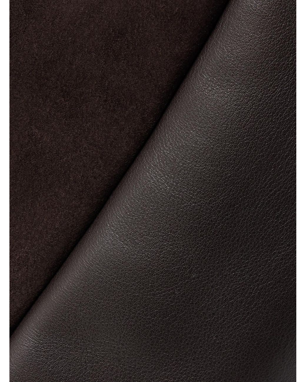 Nili Lotan Black Anita Suede And Leather Shoulder Bag
