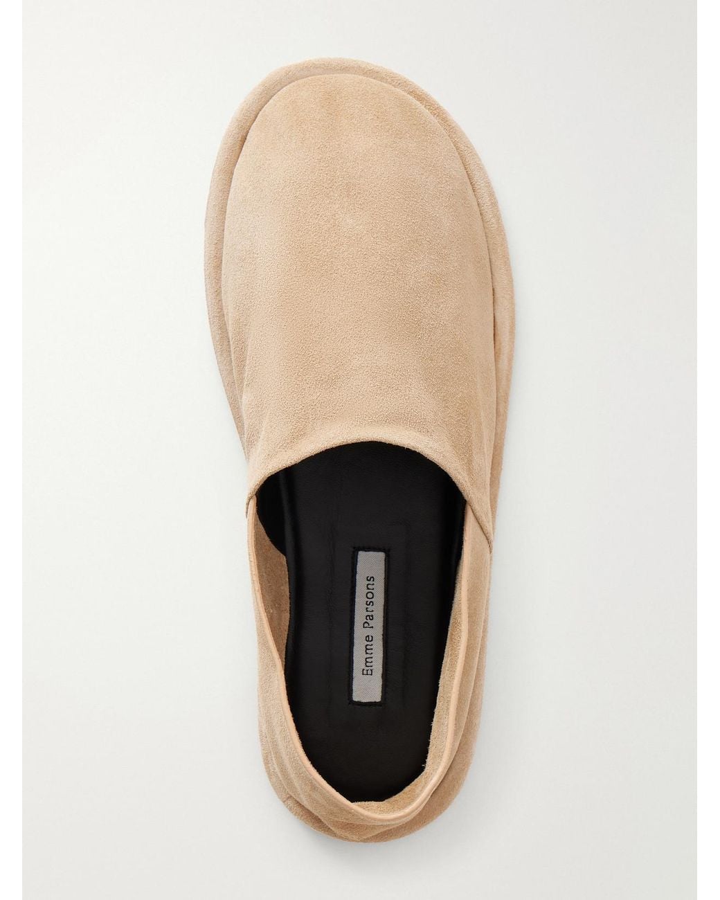 Emme Parsons Natural Monroe Suede Slip-Ons