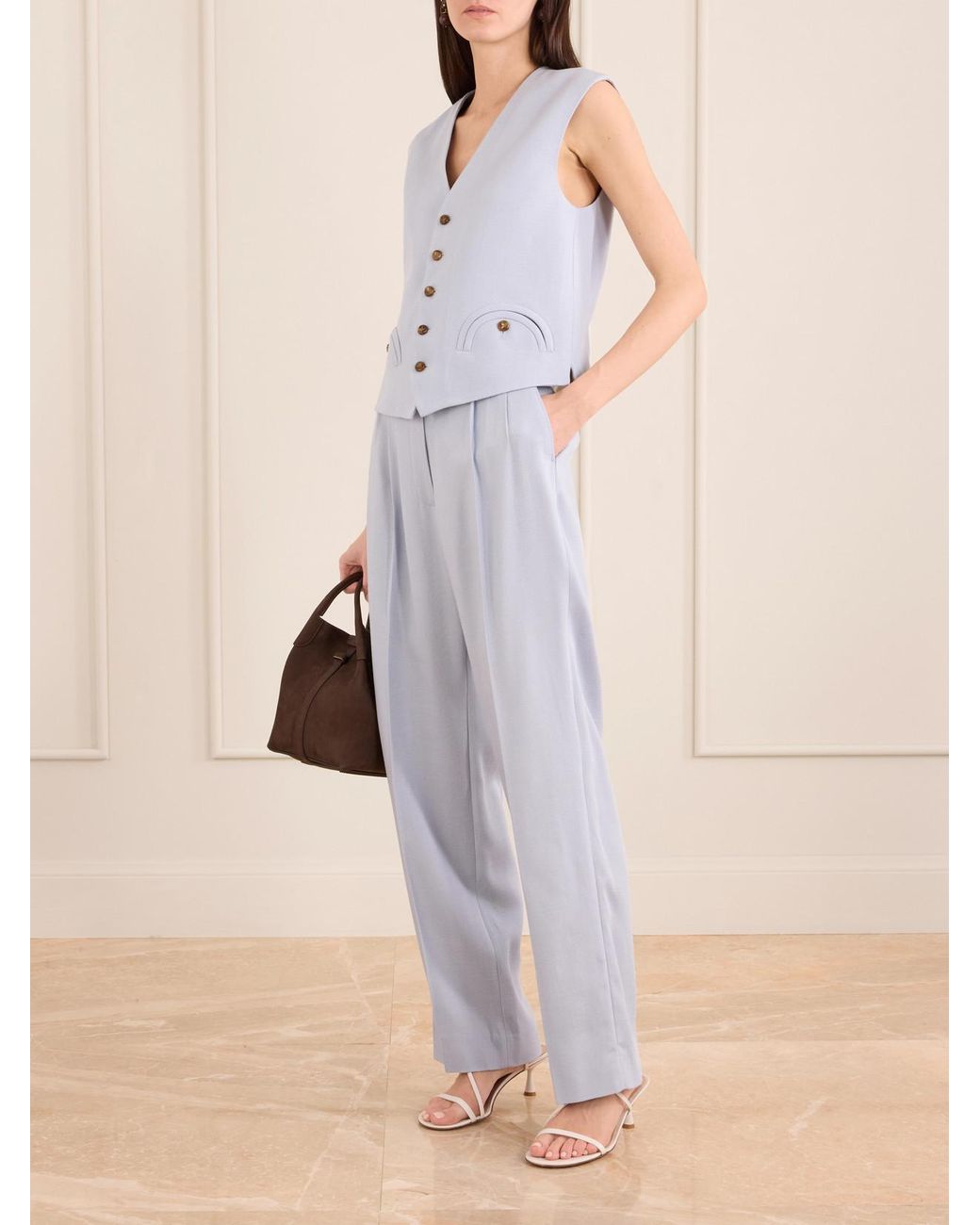 Blazé Milano White Feral Canvas Vest