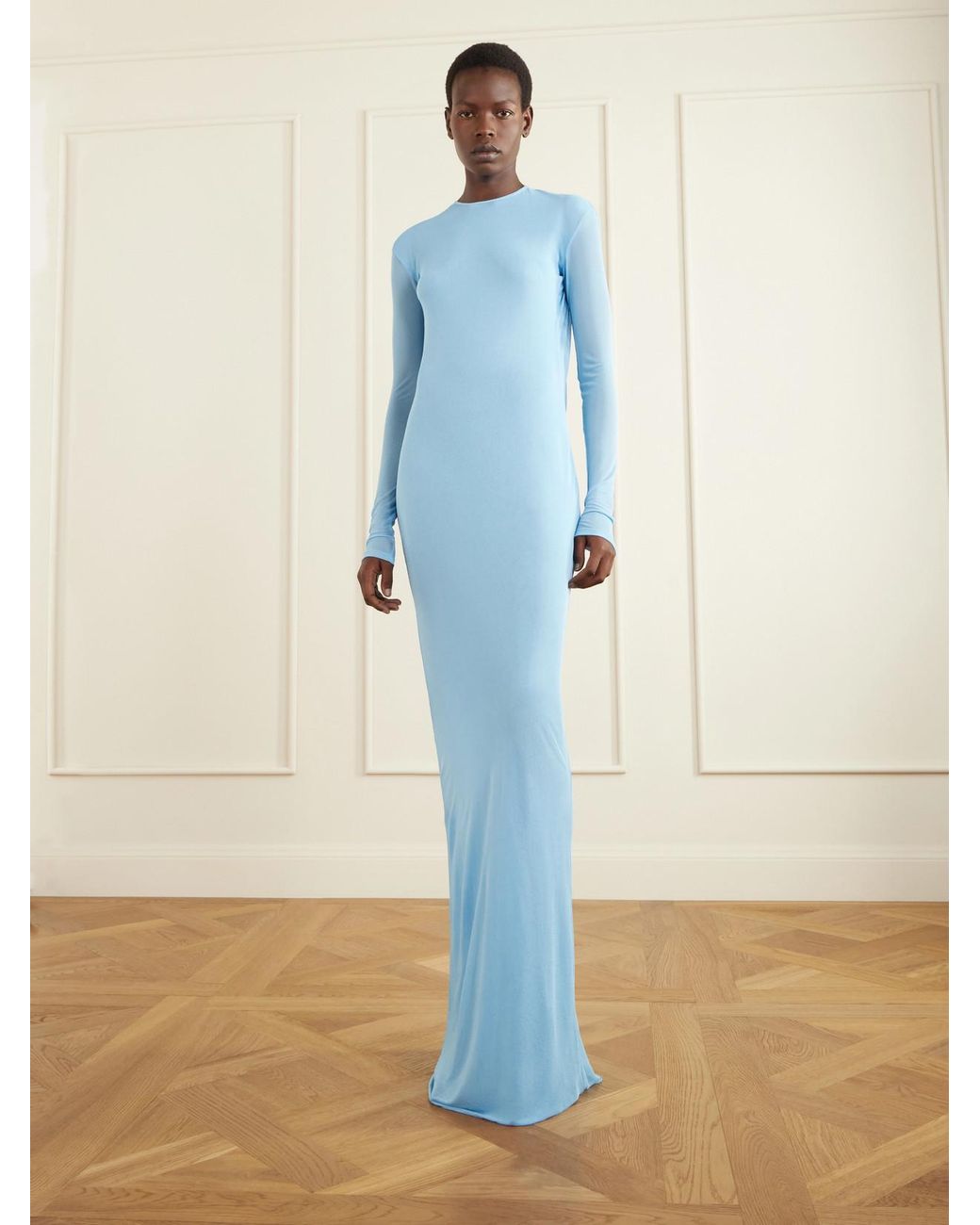 Tom Ford Blue Crepe Silk Gown