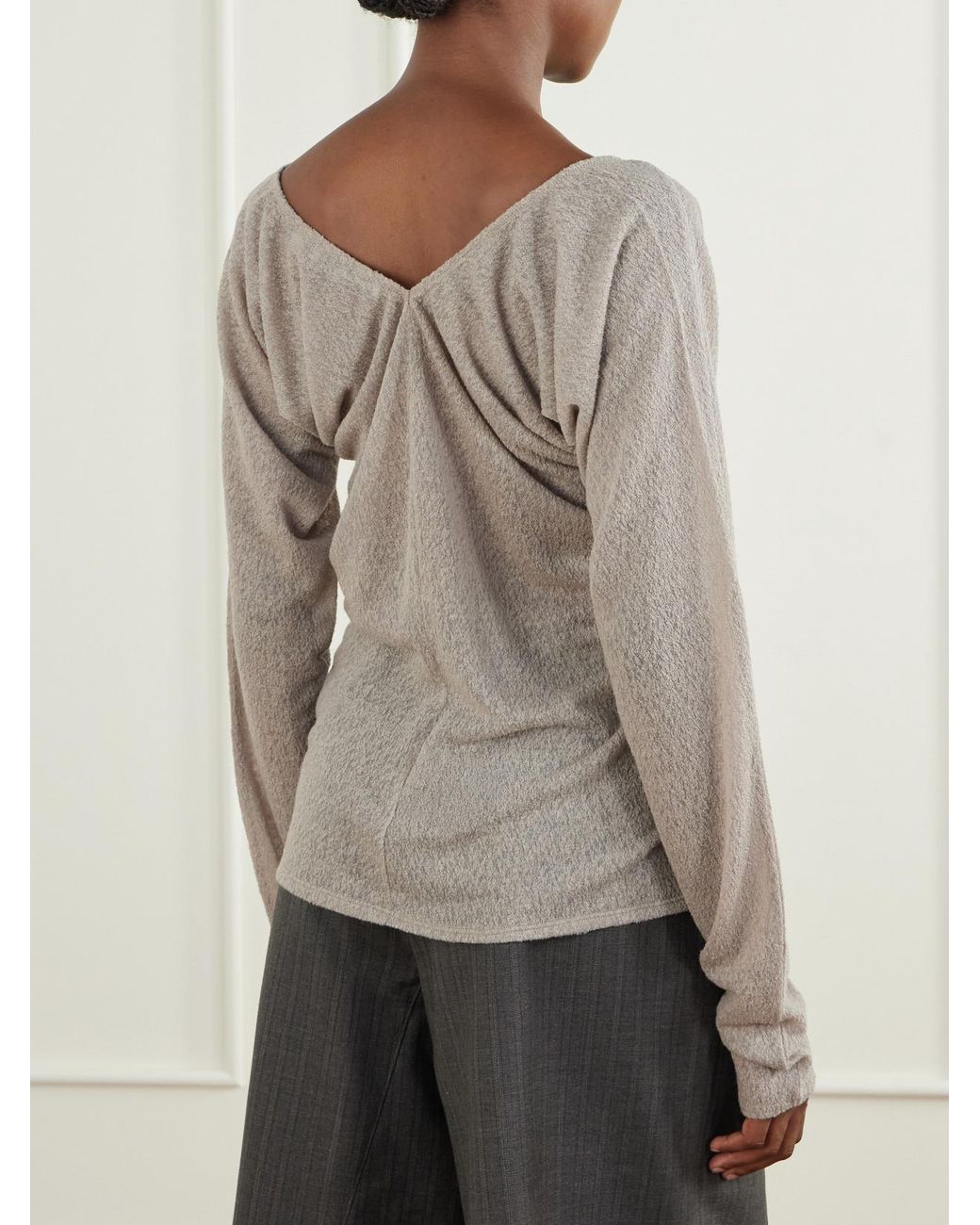 Our Legacy Gray Cheer Wool-Blend Blouse