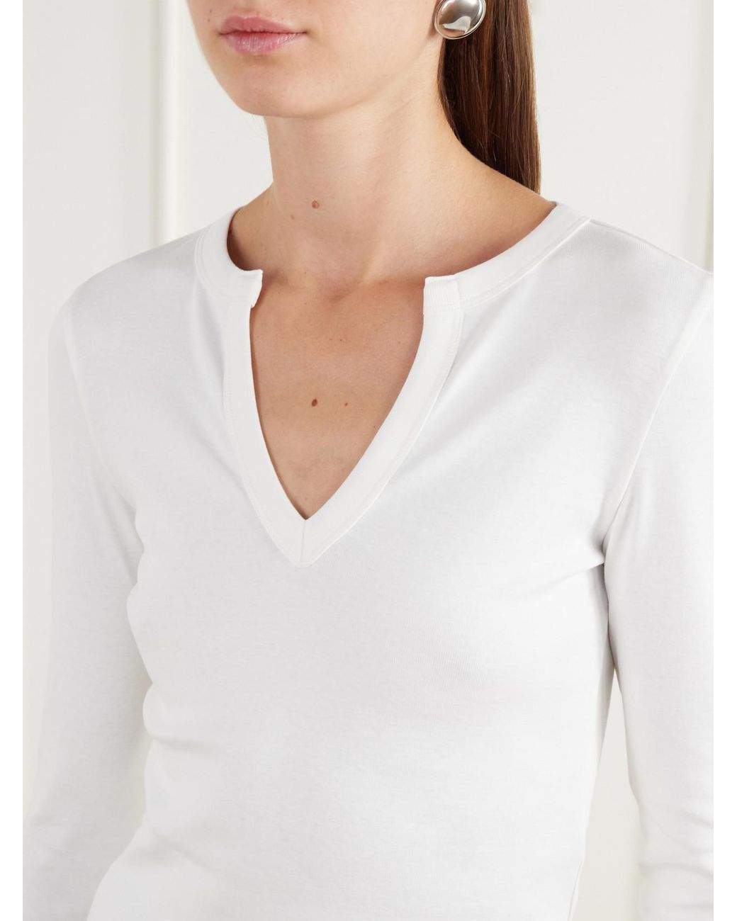 Flore Flore White Iman Organic Cotton-Jersey T-Shirt