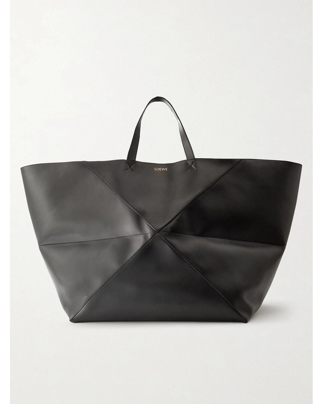 Loewe Black Puzzle Fold Xl Convertible Leather Tote