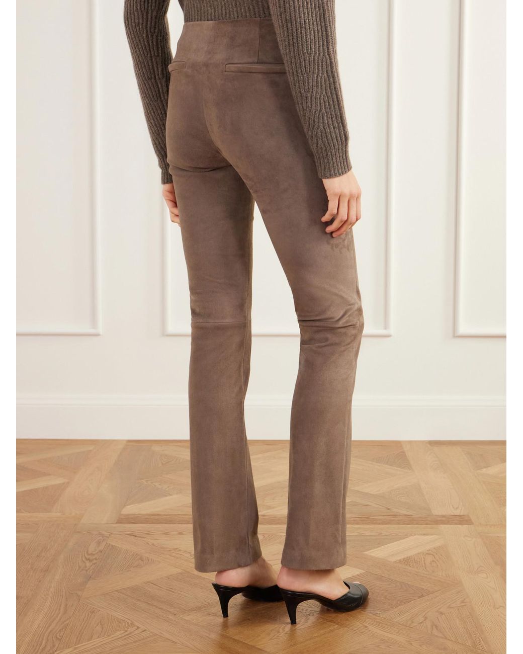 Arma Natural Albie Paneled Suede Leggings