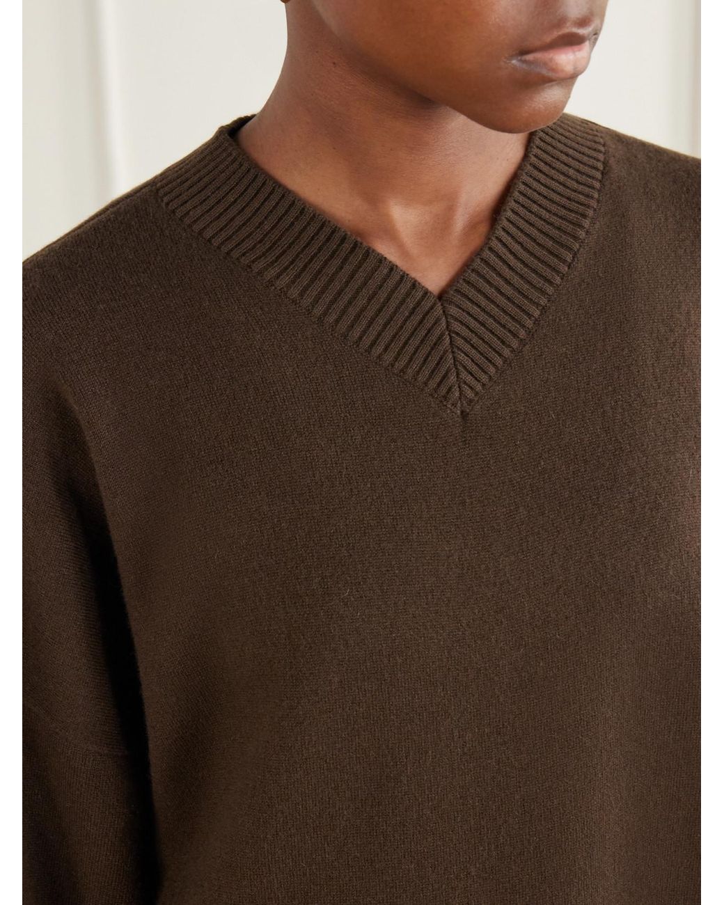 Joseph Brown Lily Cashmere-Blend Sweater