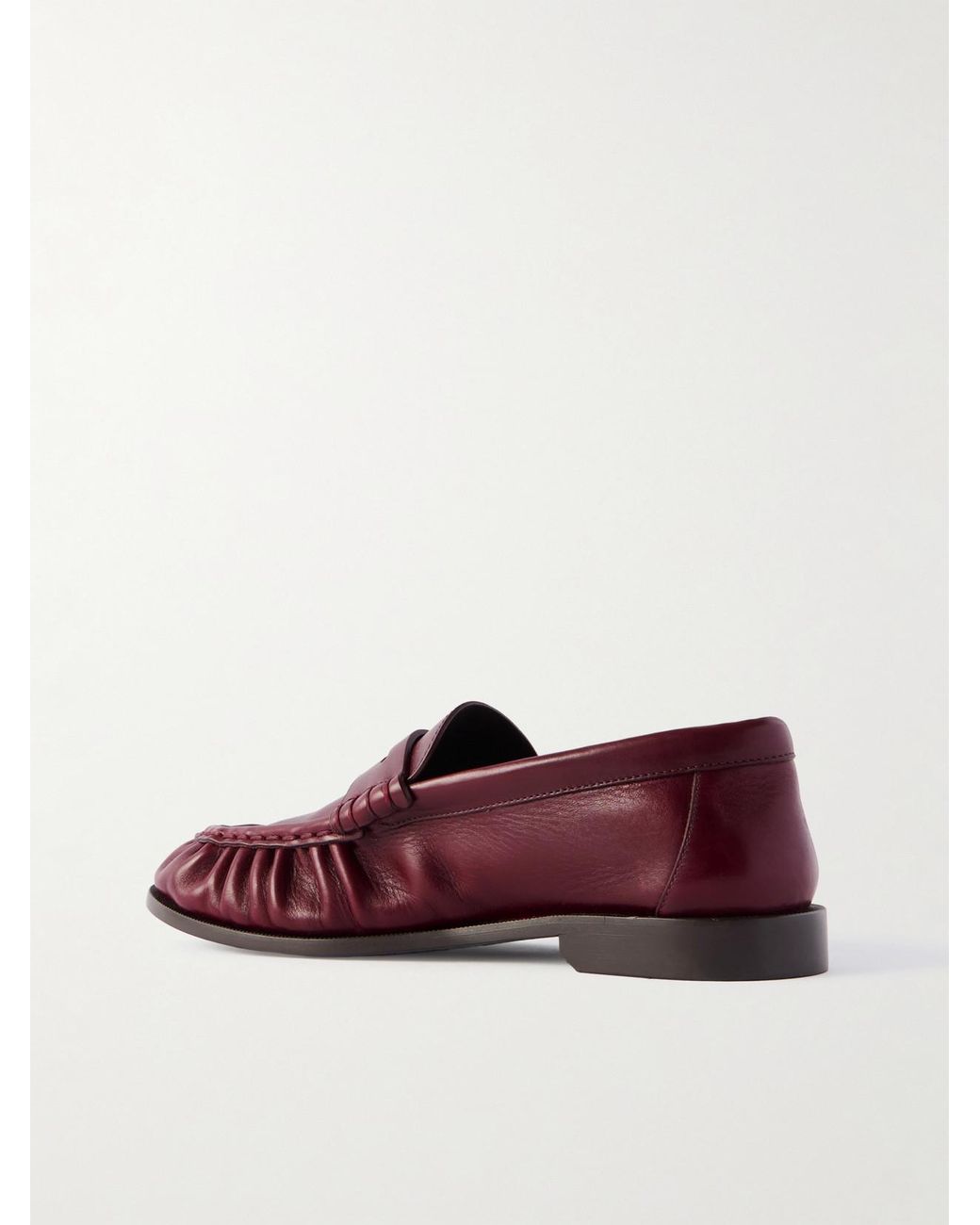 Saint Laurent Brown Le Loafer Cassandre-Embellished Leather Loafers