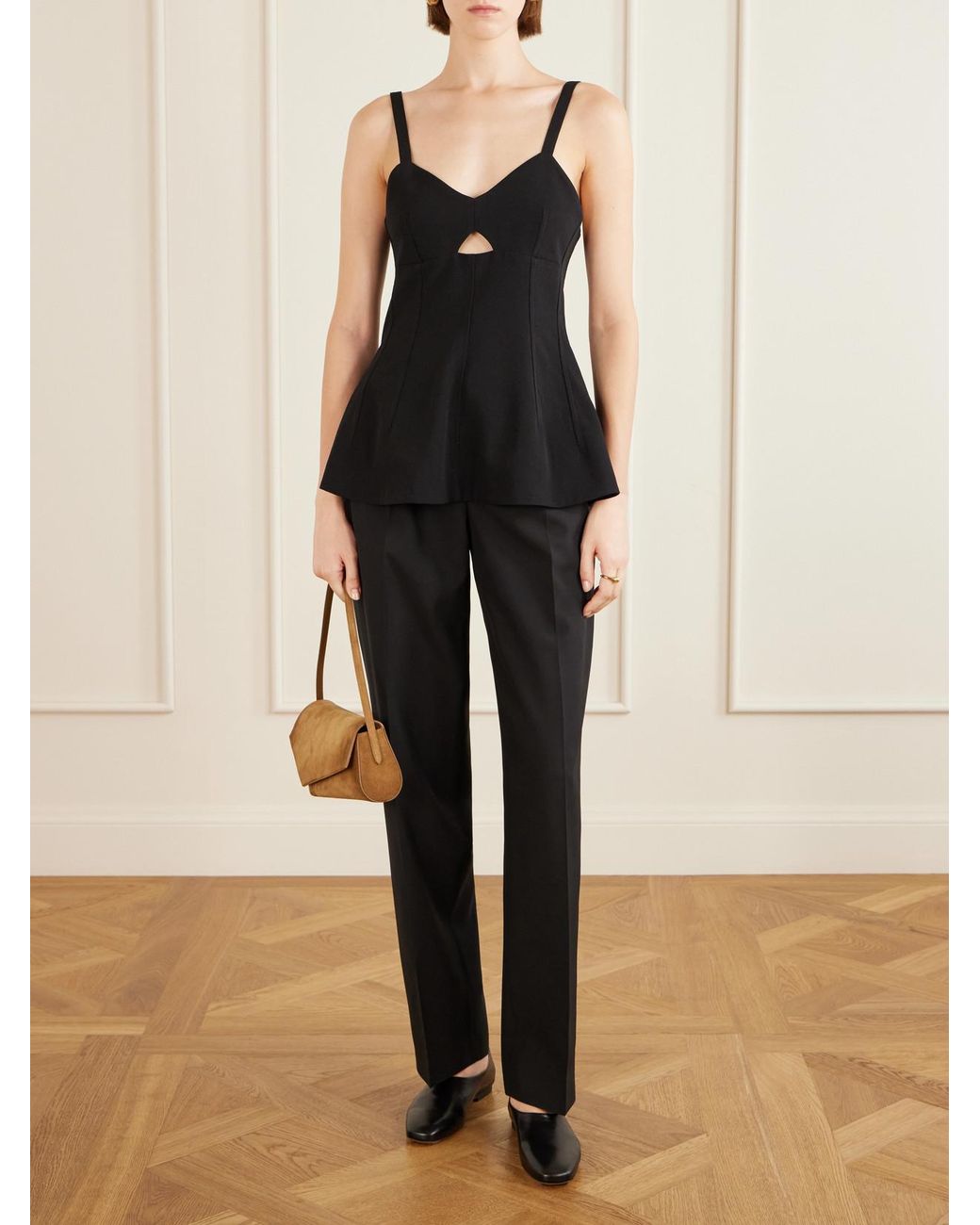 Jil Sander Natural Kante Suede Shoulder Bag