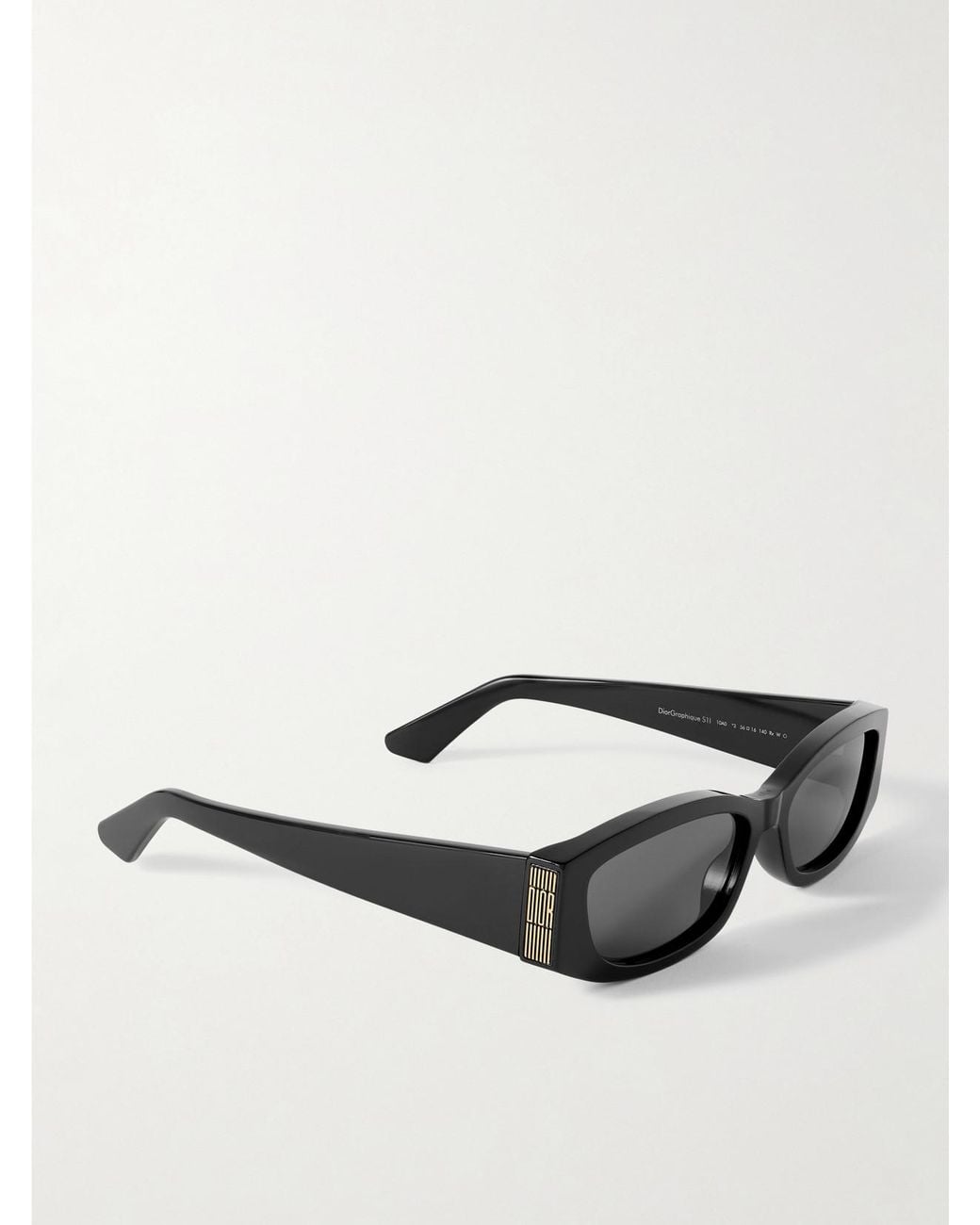 Dior Black Diorgraphique S1I Rectangular-Frame Acetate Sunglasses