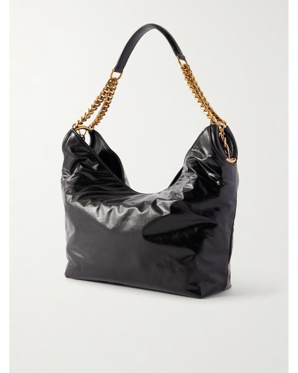 Saint Laurent Black Hortense Leather Shoulder Bag