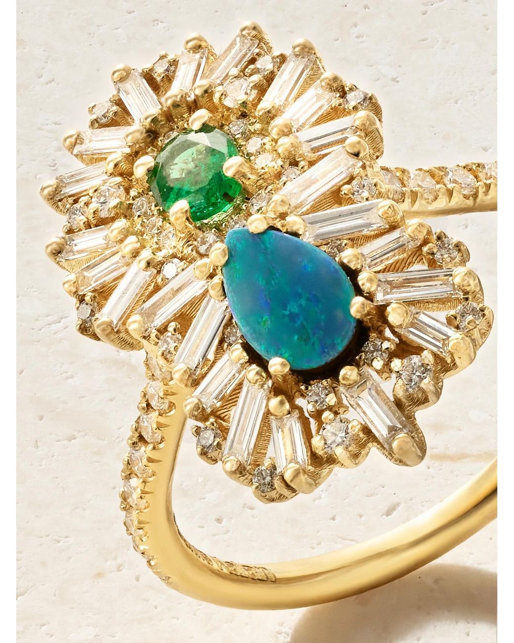 Suzanne Kalan Natural 18-Karat Multi-Stone Ring
