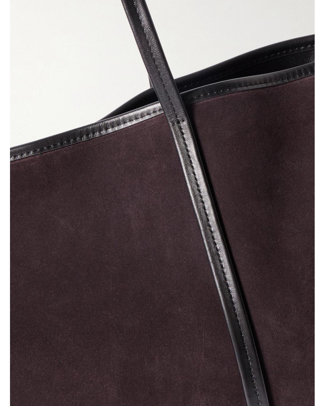 St. Agni White Bateau Tote Aus Veloursleder Mit Lederbesätzen