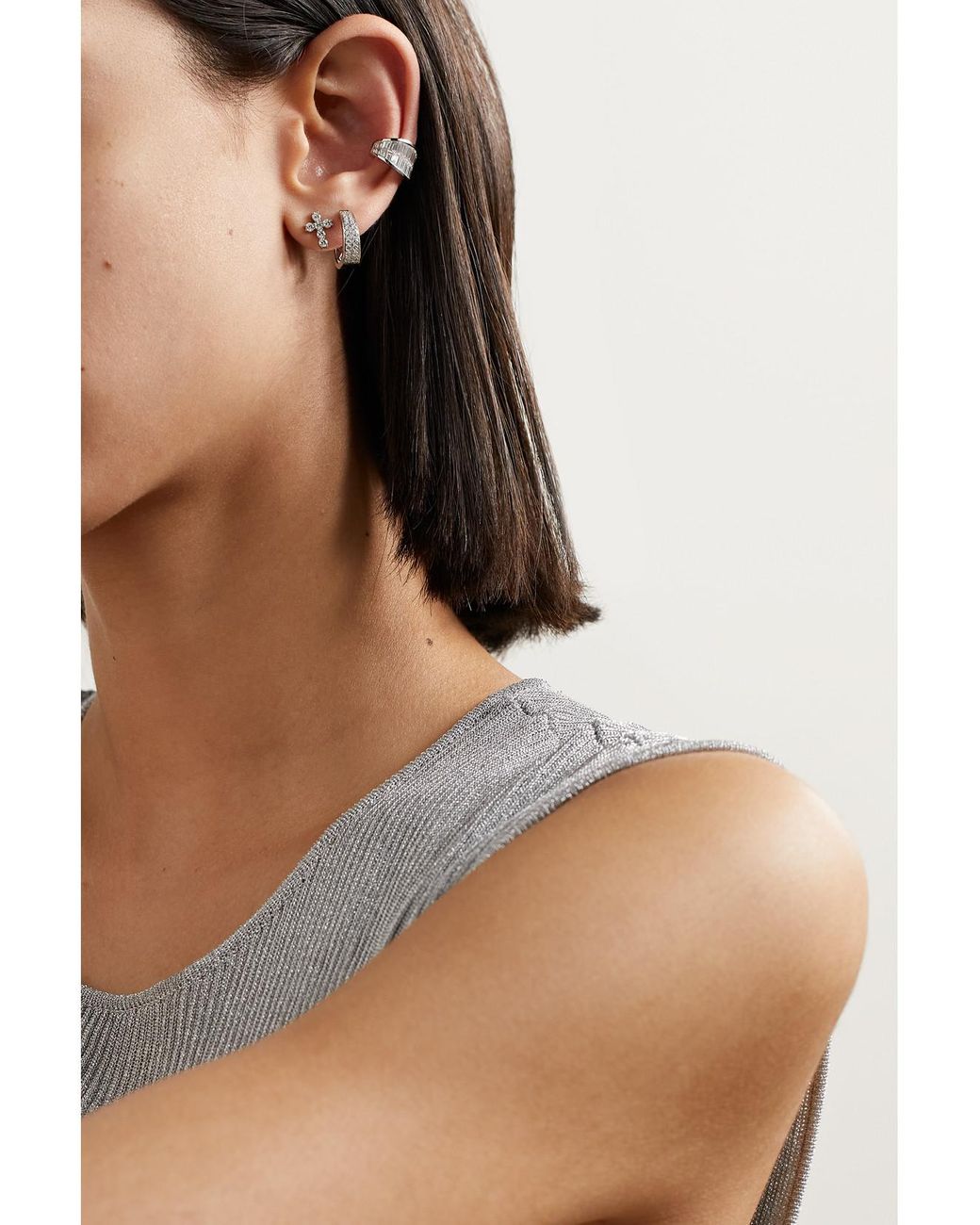 Anita Ko Natural 18-Karat Diamond Earrings