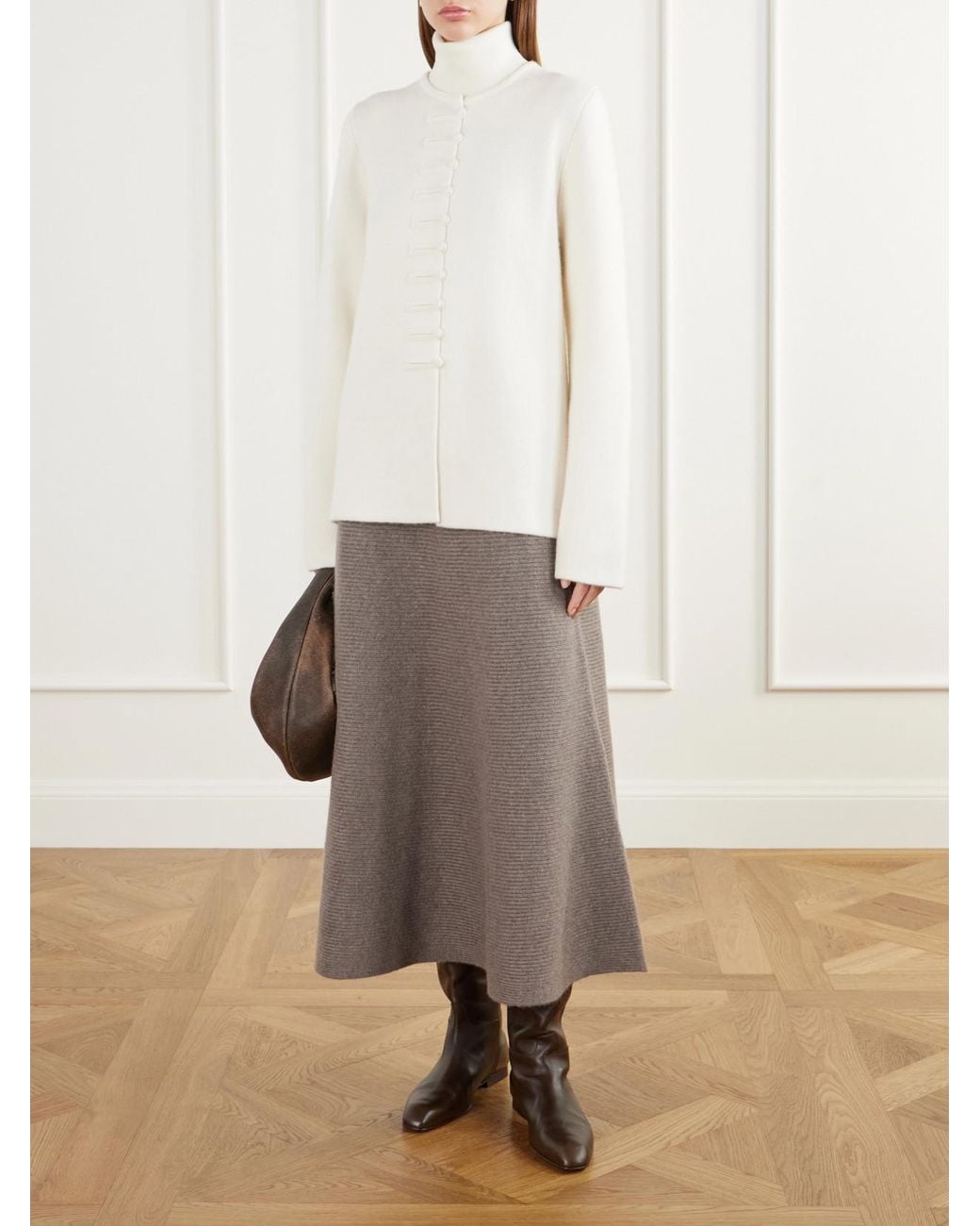 Lisa Yang White Han Fu Cashmere Knitted Jacket