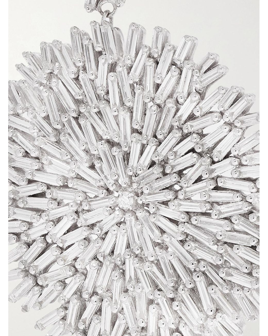Suzanne Kalan White 18-Karat Diamond Earrings
