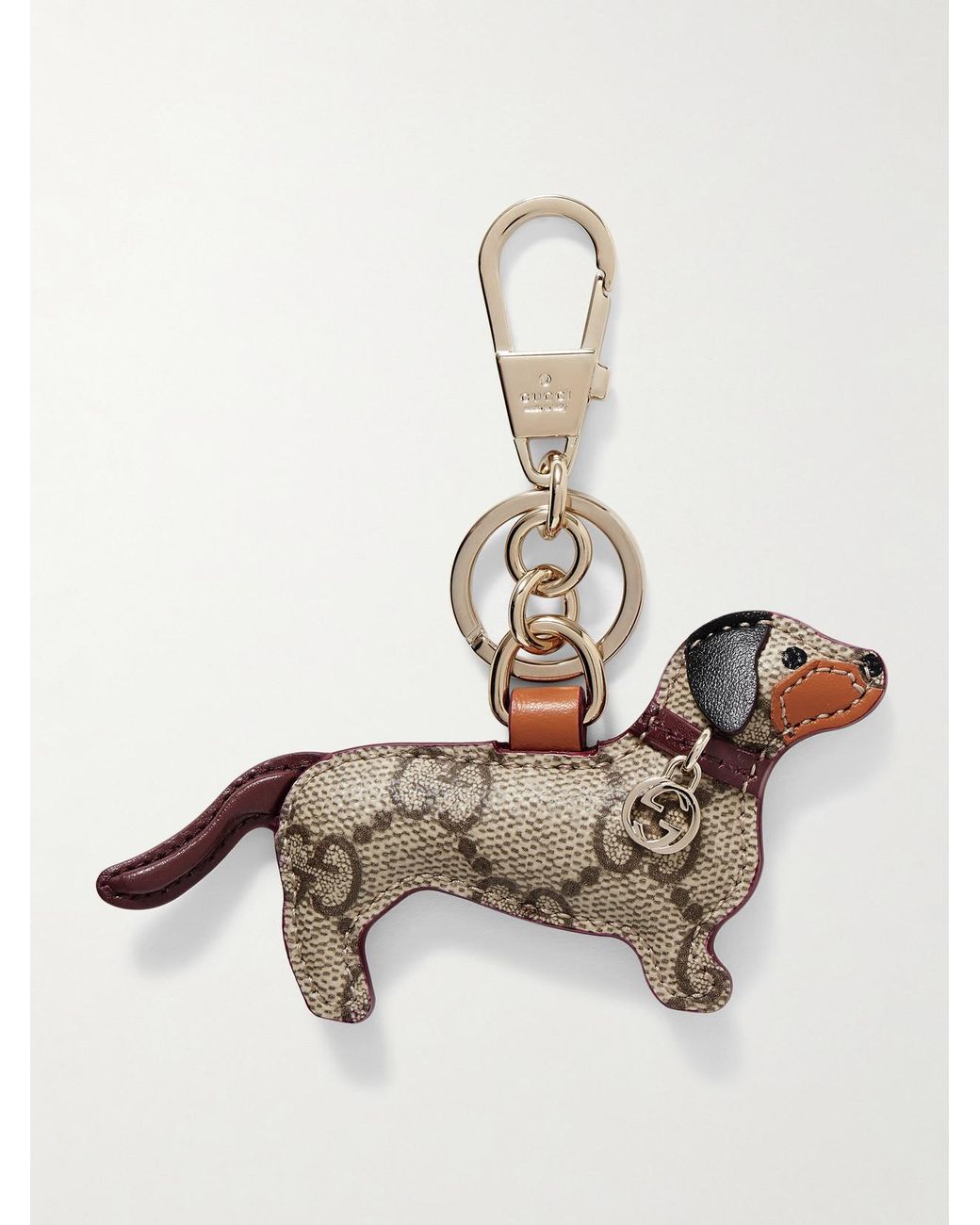 GUCCI 廃盤グッチョリ　チャーム　グレーハウンド　ドロシー Gucci Dog-Shaped Bag Charm, Gg Canvas in Natural | Lyst UK