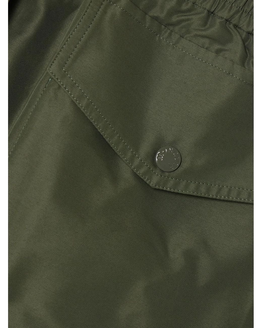 Moncler Green Taffeta Cargo Mini Skirt