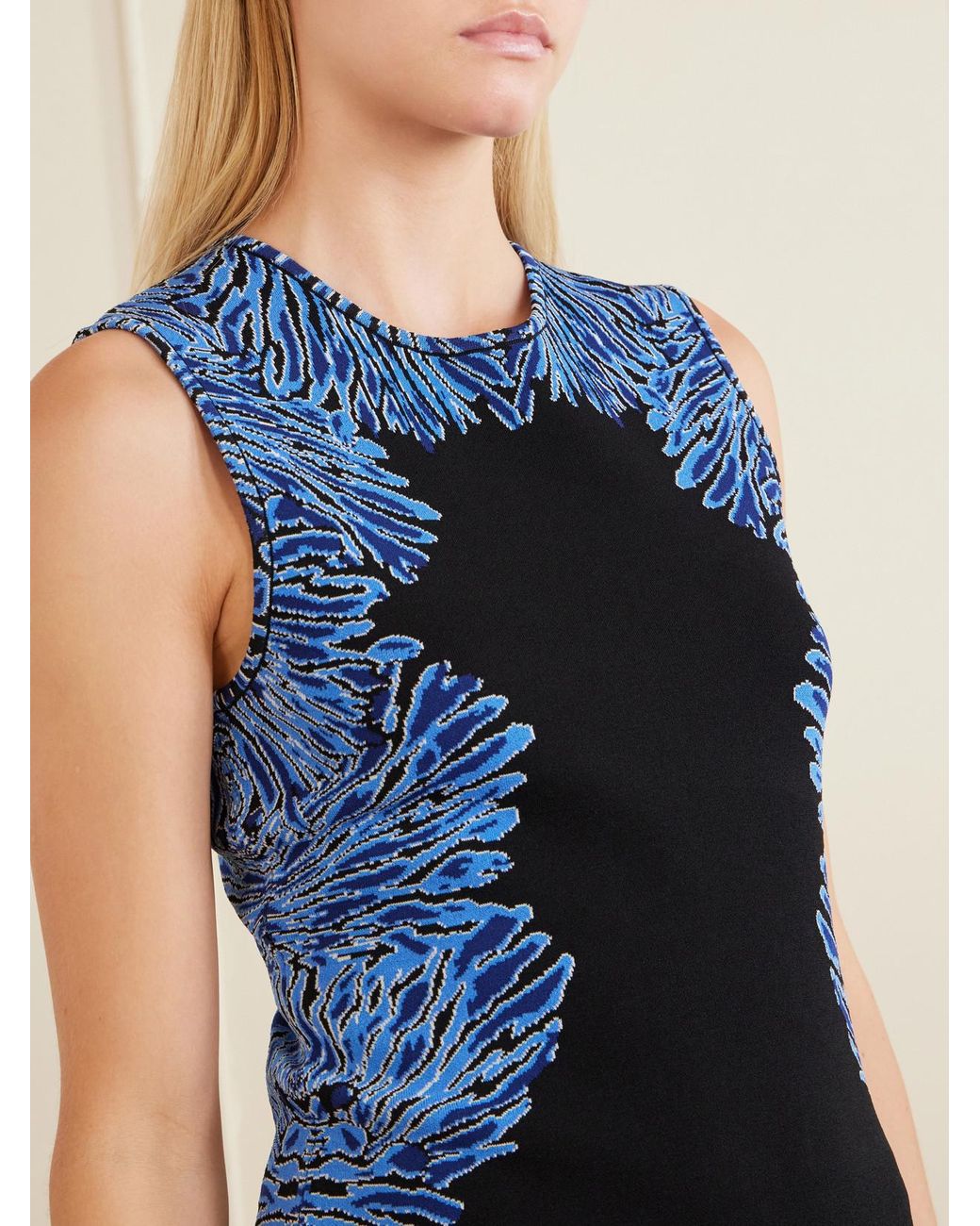 Ulla Johnson Blue Aylin Jacquard-Knit Tank