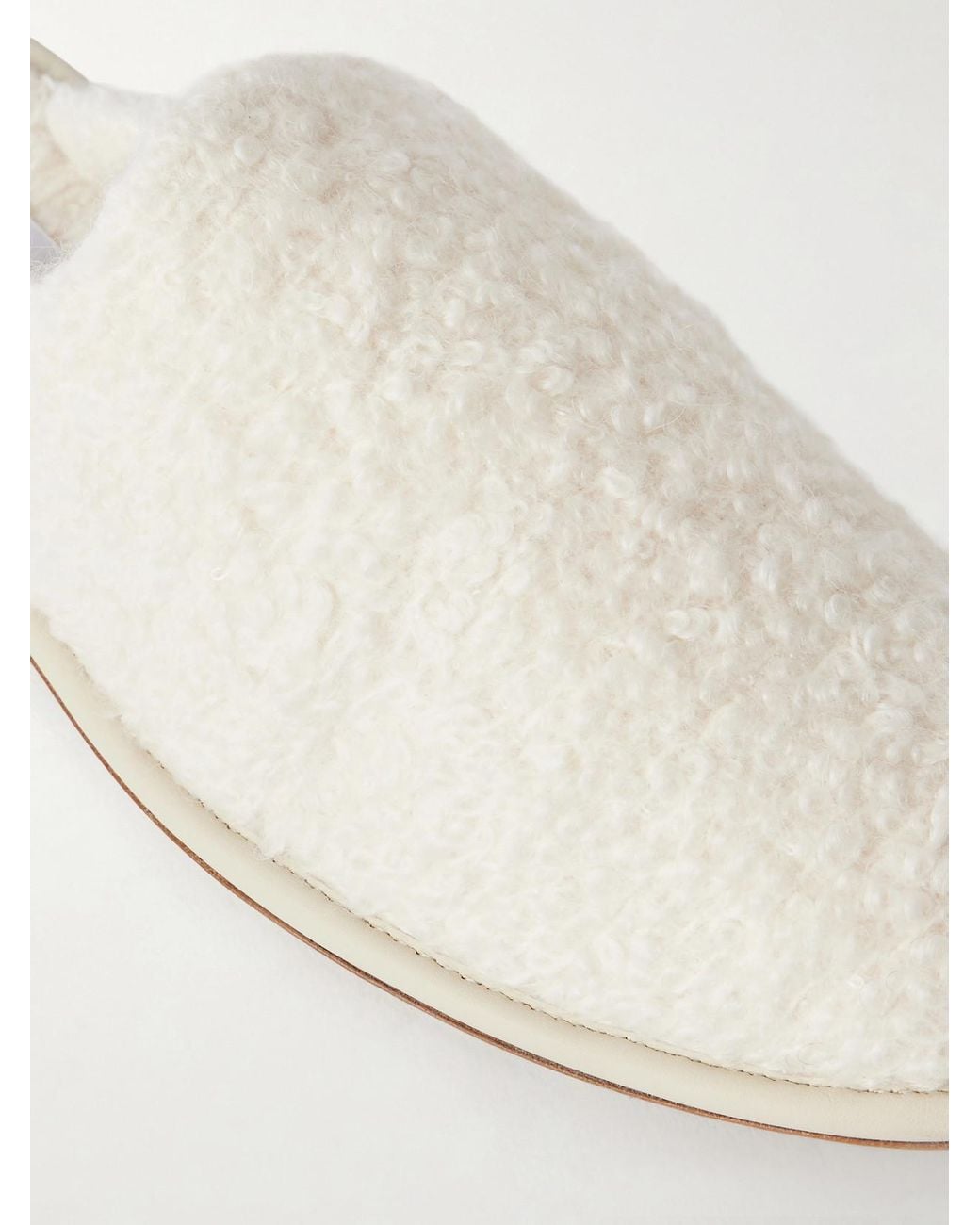 Gabriela Hearst Natural Bristol Cashmere Slip-On Flats