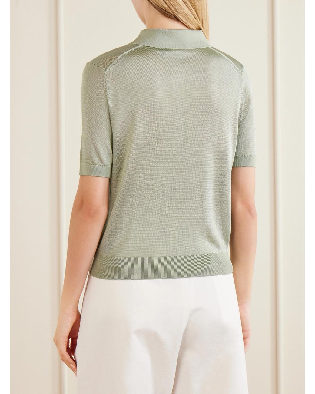 Theory Green Piqué Polo T-Shirt