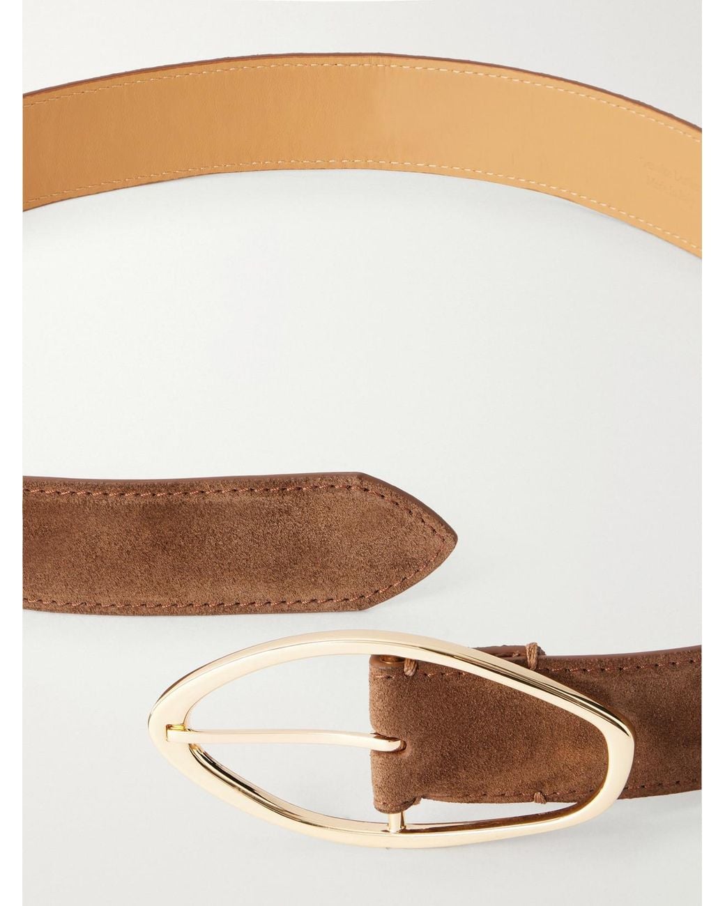 Amanu Brown The Skinny Grumeti Suede Belt