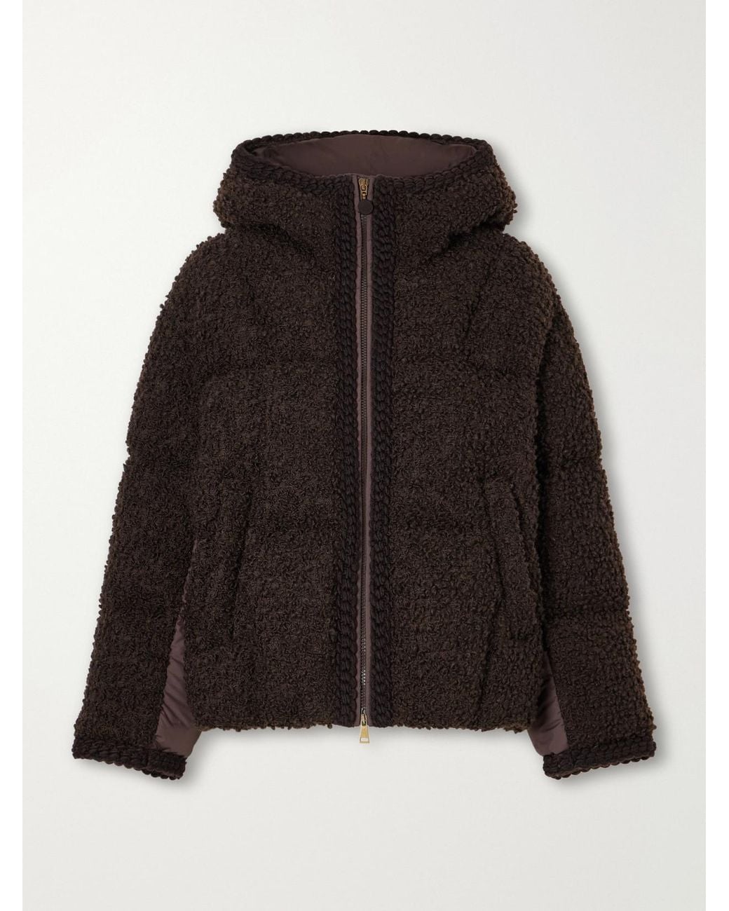Moncler Black Cristallin Shell-Trimmed Bouclé Wool-Blend Jacket
